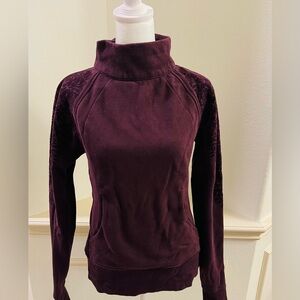 Lululemon Floral Flock Pullover sweatshirt Size 4 black cherry
